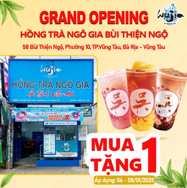 Chương trình khuyến mãi Hồng Trà Ngô Gia Vũng Tàu 
